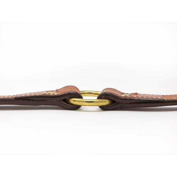K-9 Komfort 1" Deluxe London Tan Leather Center Ring Collar