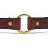 K-9 Komfort 1 Inch Mahogany Deluxe Leather Center Ring Collar