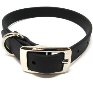 K-9 Komfort 3/4 Inch TufFlex Black D Ring Collar