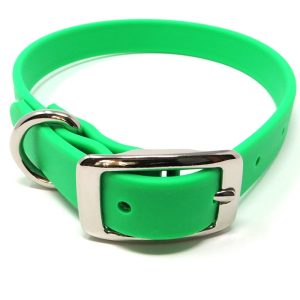 K-9 Komfort 3/4 Inch TufFlex Neon Green D Ring Collar
