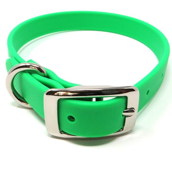 K-9 Komfort 3/4 Inch TufFlex Neon Green D Ring Collar