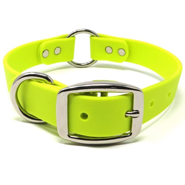 K-9 Komfort 1 Inch TufFlex Neon Yellow Center Ring Collar