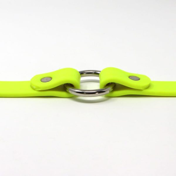 K-9 Komfort 3/4 Inch TufFlex Neon Yellow Center Ring Collar