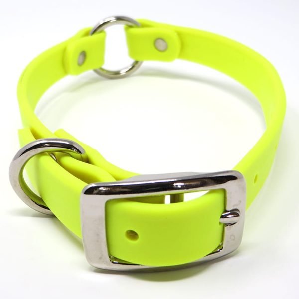 K-9 Komfort 3/4 Inch TufFlex Neon Yellow Center Ring Collar
