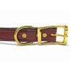 K-9 Komfort 1 Inch Mahogany Deluxe Leather D Ring Collar