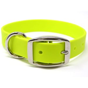 K-9 Komfort 1 Inch TufFlex Neon Yellow D Ring Collar
