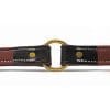 K-9 Komfort 1 Inch Dark Brown Latigo with Rust Cow Hide Premium Deluxe Leather Center Ring Collar