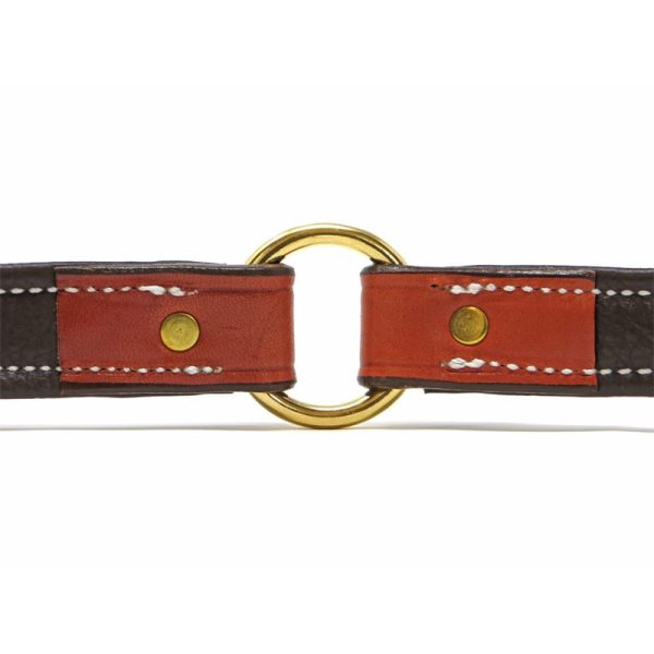 K-9 Komfort 1" Premium Deluxe Tan Skirting with Light Buffalo Liner Leather Collar