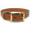 K-9 Komfort 1 Inch London Tan Deluxe Leather D Ring Collar