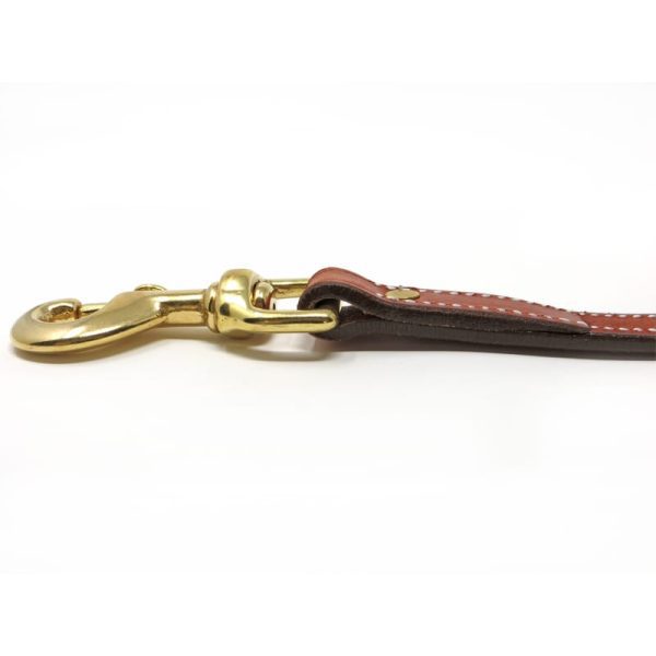 K-9 Komfort Tan Skirting with Dark Buffalo Premium Deluxe Leather Lead 4.5 ft and 6 ft