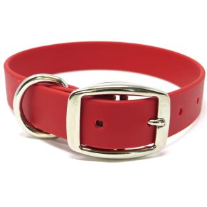 K-9 Komfort 1 Inch TufFlex Red D Ring Collar