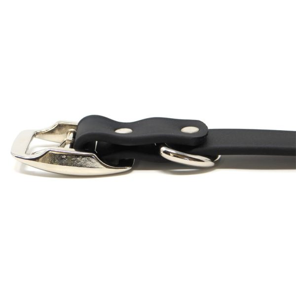 K-9 Komfort 1 Inch TufFlex Black D Ring Collar