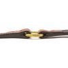 K-9 Komfort 1 Inch Tan Skirting with Burgundy Latigo Premium Deluxe Leather Center Ring Collar