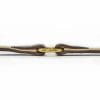 K-9 Komfort 1 Inch Dark Brown Latigo with Light Buffalo Liner Premium Deluxe Leather Center Ring Collar
