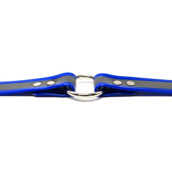 K-9 Komfort 1 Inch Reflective Blue Center Ring Collar