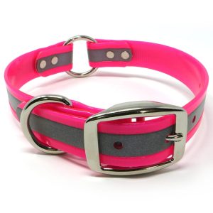 K-9 Komfort 1 Inch Reflective Pink Center Ring Collar