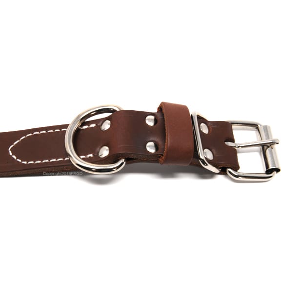 1 1/4 Inch Deluxe Leather Collar