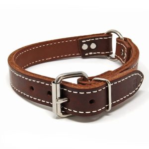 1 Inch 2 Ply Leather Center Ring Collar
