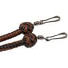 Kangaroo Leather Double Lanyard | Chocolate-Tan Brass
