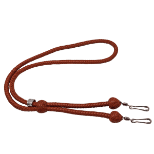 Kangaroo Leather Double Lanyard | Tan Nickel