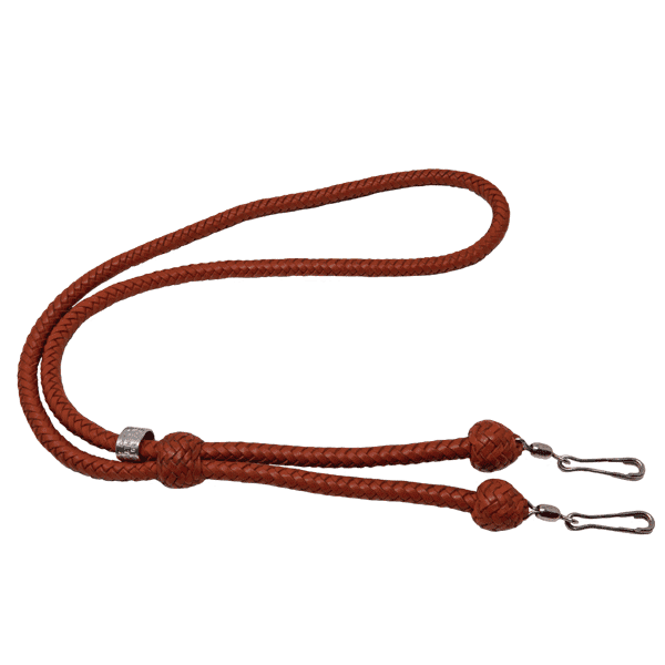 Kangaroo Leather Double Lanyard | Tan Nickel