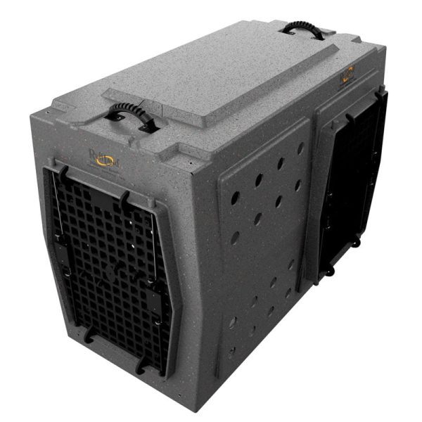 Ruff Land Kennels XL Double Door Dog Kennel - Front and Right