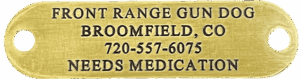 Front Range Gun Dog Nameplate