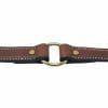 1 Inch Chestnut Premium Leather Center Ring Collar