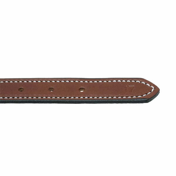 1 Inch Chestnut Premium Leather Center Ring Collar