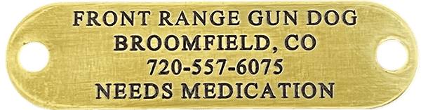 Front Range Gun Dog Nameplate