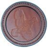 Premium Leather Coaster Quail Rich Brown